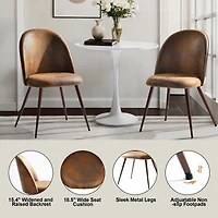 5-Piece Dining Set Dark Manufactured Wood Table With Haven Brown Chairs