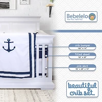 7-Piece Baby Bedding Set - Anchor