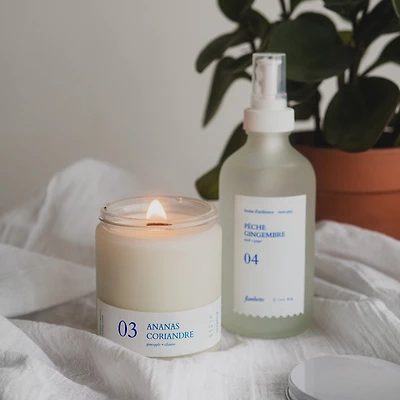 Candle and Room Spray Set - Pineapple/Peach