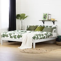 Vito King Solid Wood Platform Bed in Pure White by South Shore Furniture
