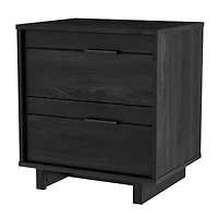 Fynn 2-Drawer Nightstand With Storage - Grey