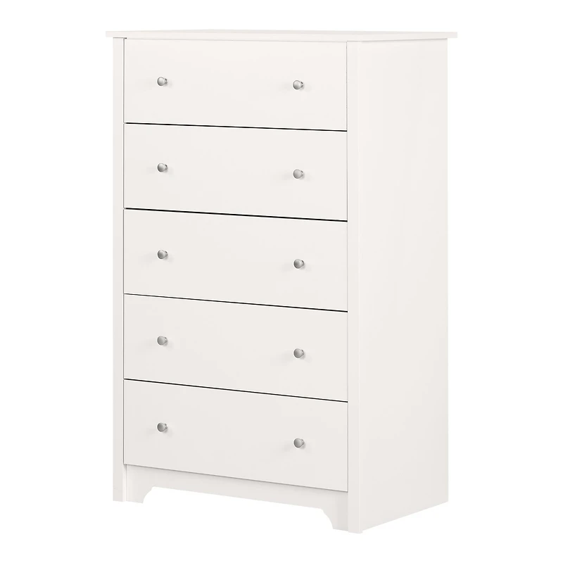 Vito 5-Drawer Chest - White