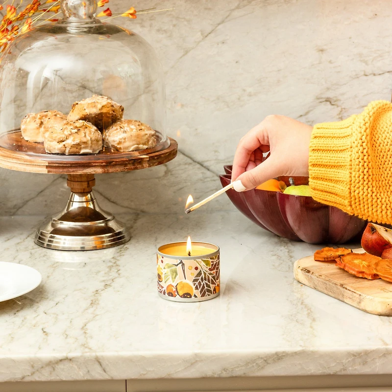 Tin Candle Harvest Gold
