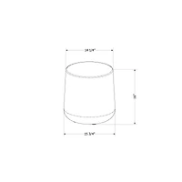 Dalya Round Outdoor Side Table Burnt Orange by South Shore Furniture