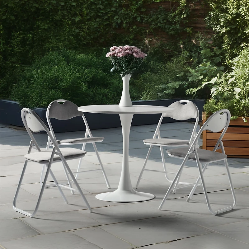 Table ronde moderne - Blanc
