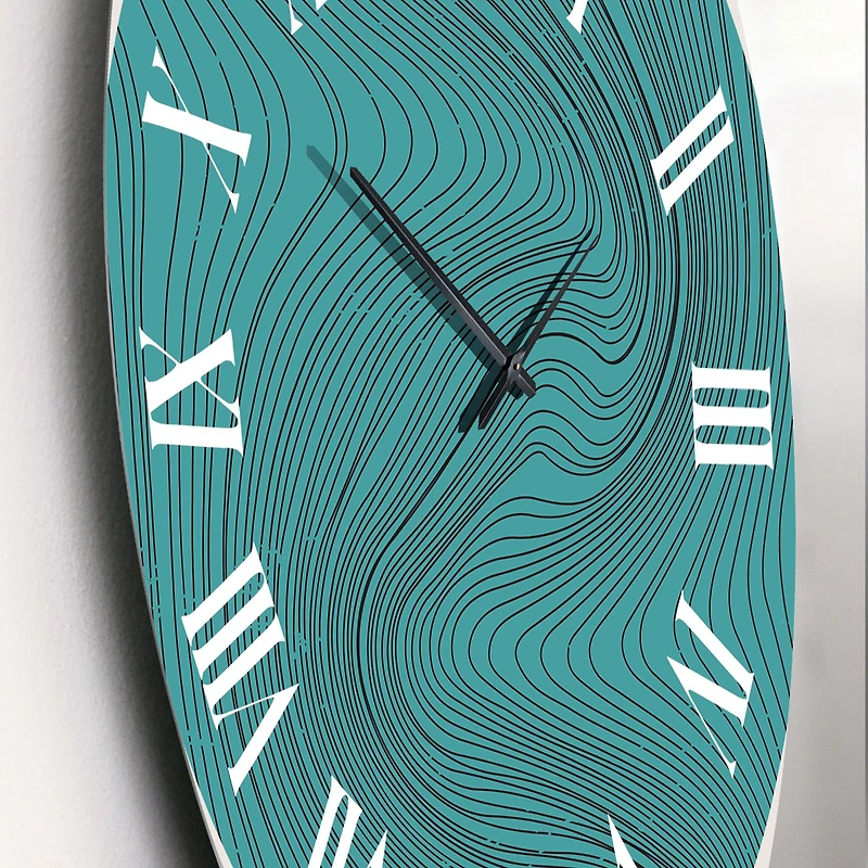Minimal Late 0S Geometric Primitive Aesthetics XII Wall Clock