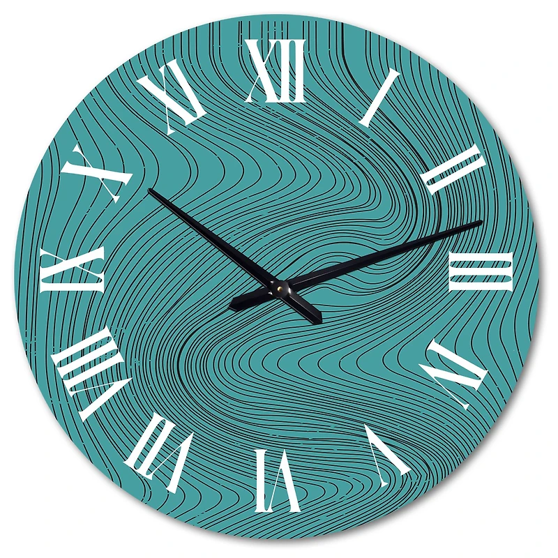 Minimal Late 0S Geometric Primitive Aesthetics XII Wall Clock