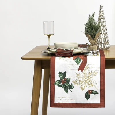 Clarette Poinsettia Runner