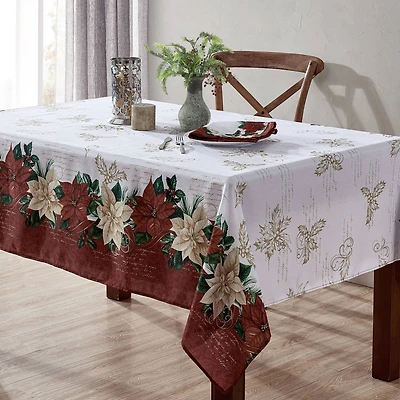 Clarette Poinsettia Tablecloth