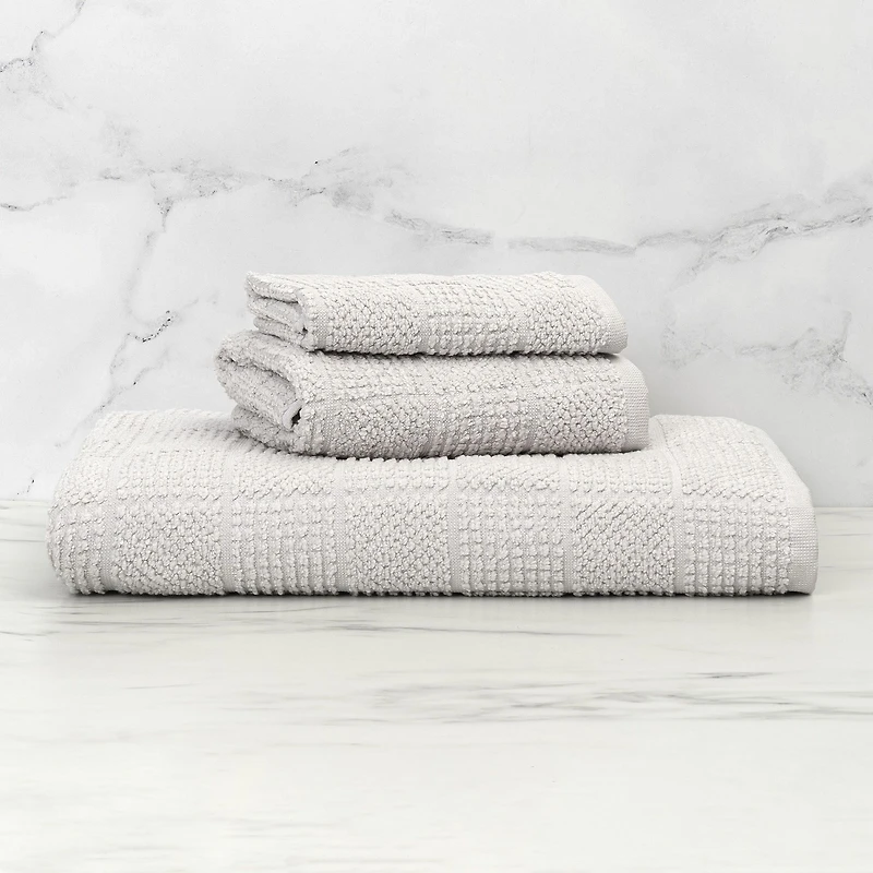 Cooper Washcloth - White/Grey