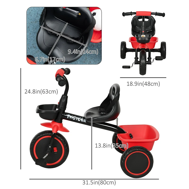 Tricycle rouge pour tout-petit