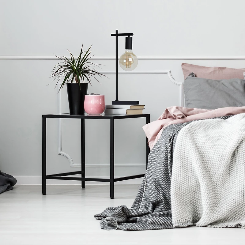 Lampe de table Townshed en acier couleur poudre noire