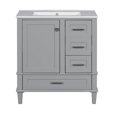 Meuble-lavabo de salle de bain avec lavabo – 30 po