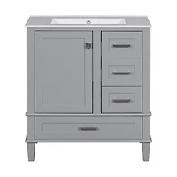 Meuble-lavabo de salle de bain avec lavabo – 30 po