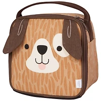 Sac à lunch chien rêveur - brun
