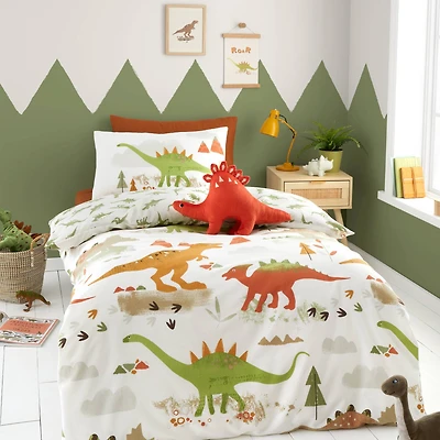 Coussin dinosaure rouge