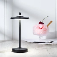 Mini lampe de table DEL, disque - Noire