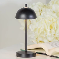 Lampe de table DEL avec abat-jour, dôme - Noire