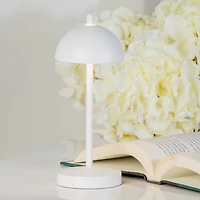 Lampe de table DEL avec abat-jour, dôme - Blanche