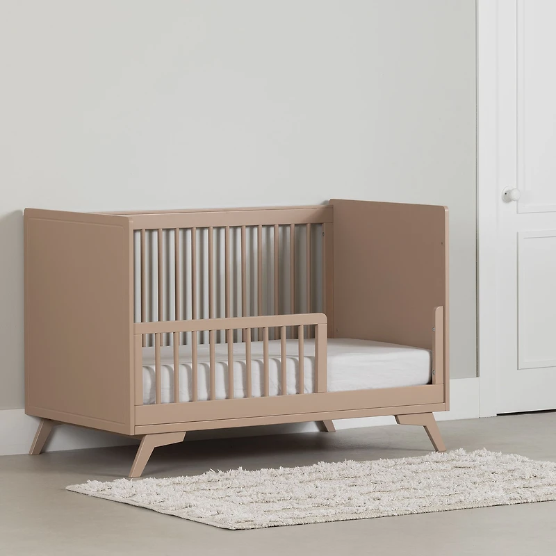 Lit bébé Milos avec hauteur réglable et barrière pour tout-petit