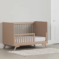 Lit bébé Milos avec hauteur réglable et barrière pour tout-petit