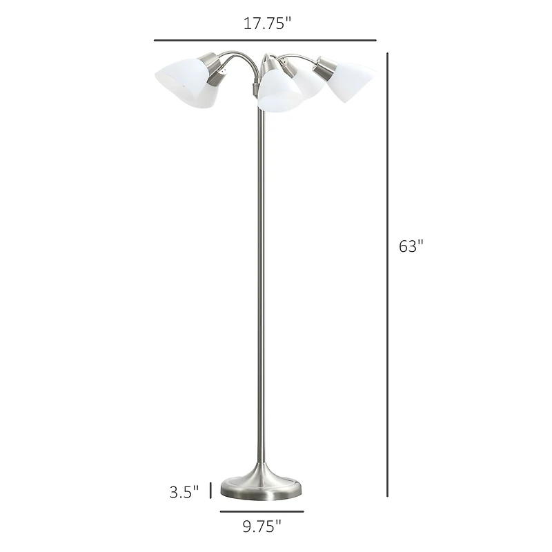 Arc Tree Floor Lamp with Adjustable Rotating Lights