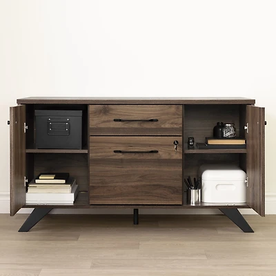 South Shore Furniture Helsy 2-Drawer Credenza with Doors