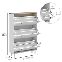Narrow Shoe Cabinet, 24 Pair Capacity