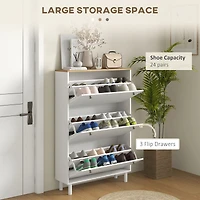 Armoire à chaussures étroite, capacité 24 paires