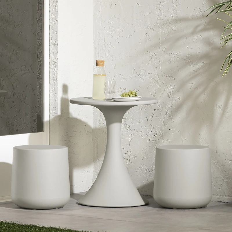 Dalya Table and Stools Bistro Set Grege by South Shore Furniture