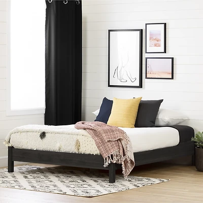 Step One Queen Platform Bed - Grey Oak