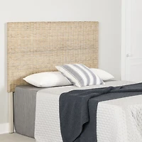 Lilak Queen Rattan Headboard White Washed Rattan by South Shore Furniture