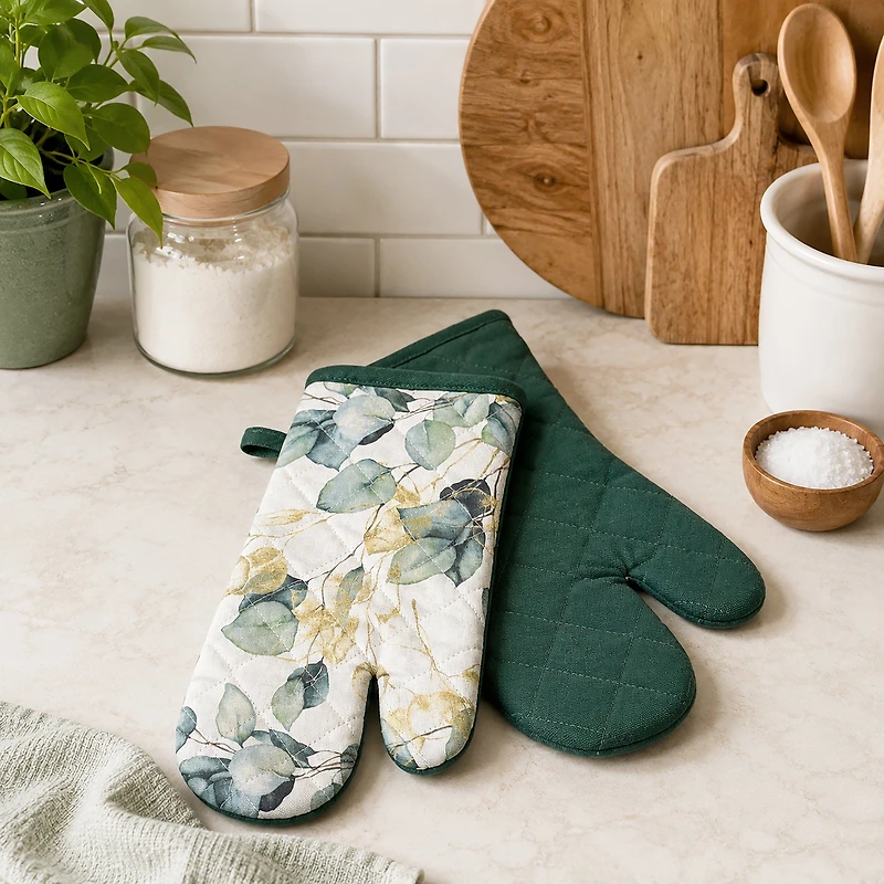 Eucalyptus Oven Mitts, Pack of 2