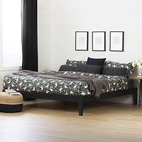 Vito King Solid Wood Platform Bed in Pure Black by South Shore Furniture