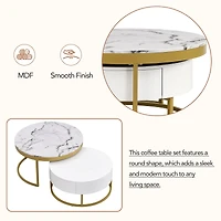 Table basse ronde gigogne moderne