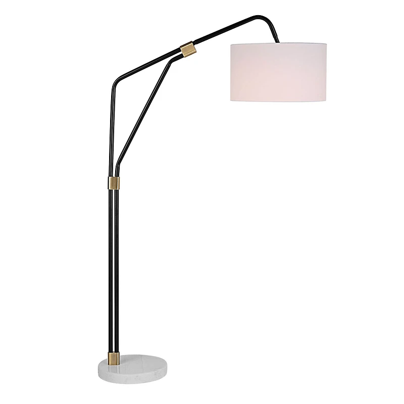 Lampadaire Wroxton en fer noir mat