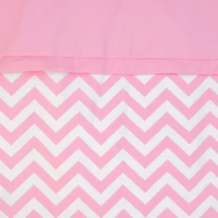 5-Piece Baby Bedding Set - Chevron Zigzag Pink