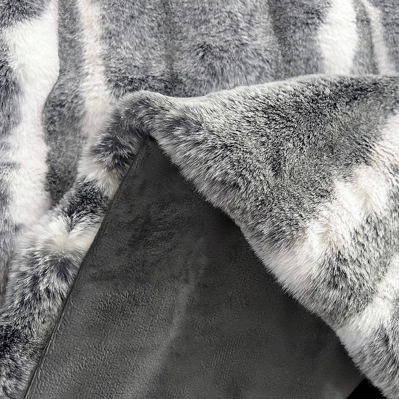 Chinchilla Faux Fur Bed Runner