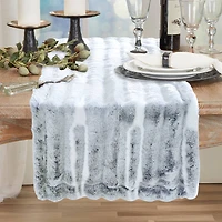 Chinchilla Faux Fur Bed Runner