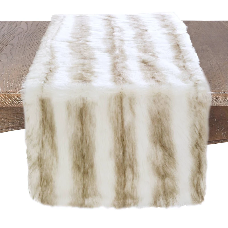 Snow Fox étole de lit en imitation de fourrure