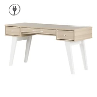 South Shore Furniture Helsy Computer Desk with Power Bar