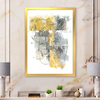 Moving and Out of Traffic II Yellow Grey Canvas Wall Art Print