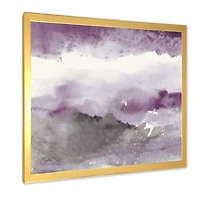 Midnight at the Lake III Amethyst and Grey  Wall Art