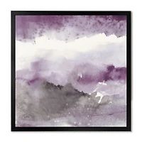 Midnight at the Lake III Amethyst and Grey  Wall Art