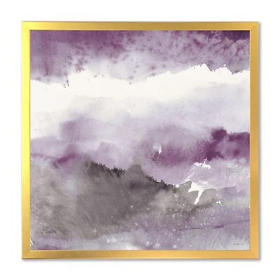 Midnight at the Lake III Amethyst and Grey  Wall Art