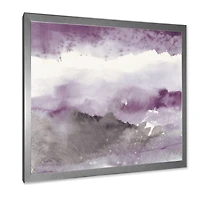 Midnight at the Lake III Amethyst and Grey  Wall Art