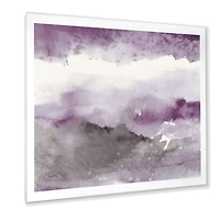 Midnight at the Lake III Amethyst and Grey  Wall Art