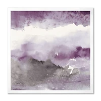 Midnight at the Lake III Amethyst and Grey  Wall Art