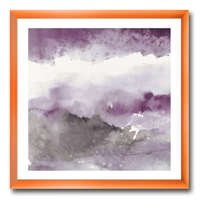 Midnight at the Lake III Amethyst and Grey  Wall Art
