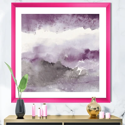 Midnight at the Lake III Amethyst and Grey  Wall Art